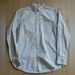 Uniqlo Men's White and Black Geometric Shirt